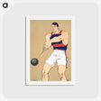 アートポストカード-Hammer throw print in high resolution by Edward Penfield - エドワード ペンフィールド Postcard.