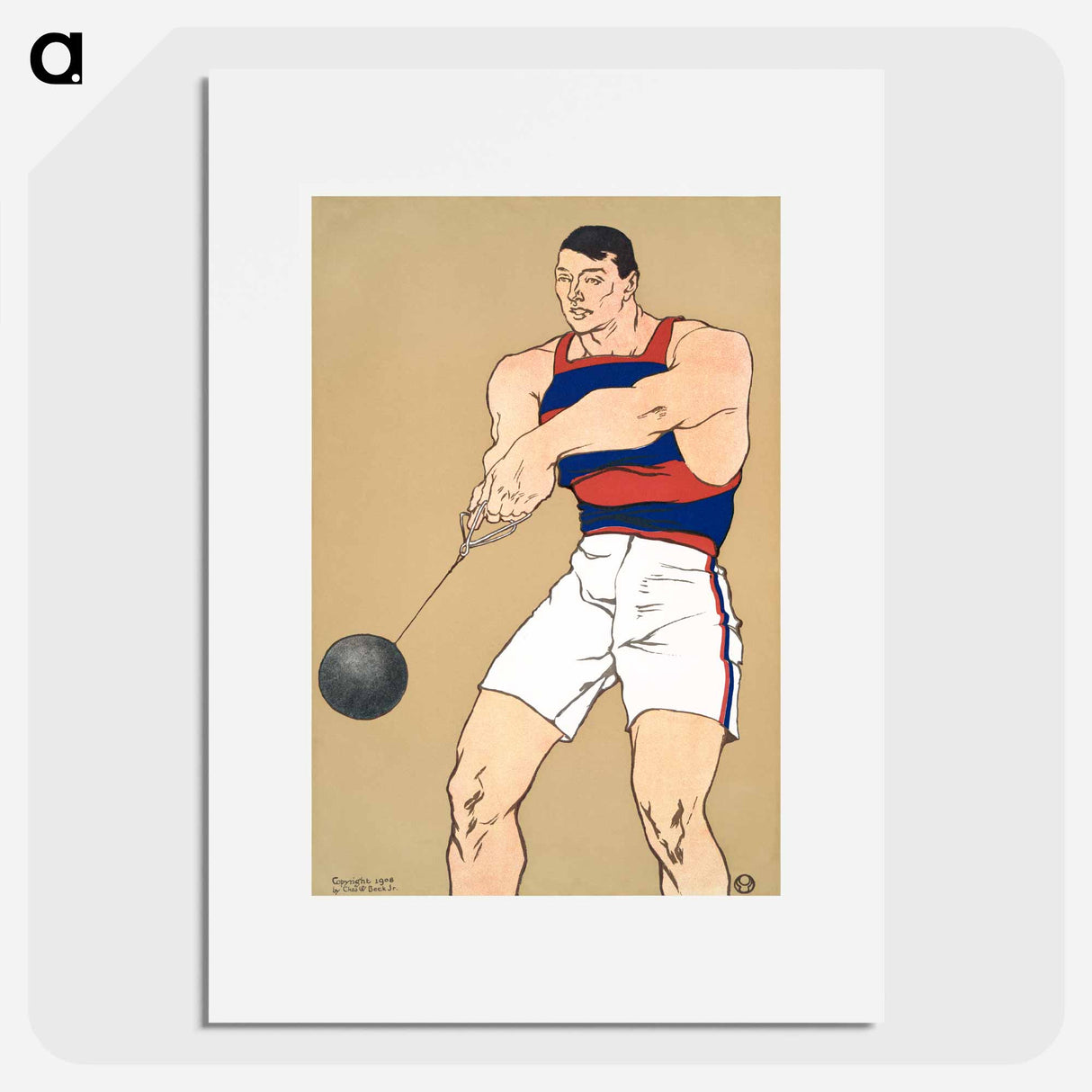 Hammer throw print in high resolution by Edward Penfield - Edward Penfield Poster.