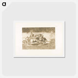 アートポストカード-The Forceful Rendón Stabs a Bull with the Pique, from which Pass He Died in the Ring at Madrid - フランシスコ デ ゴヤ Postcard.