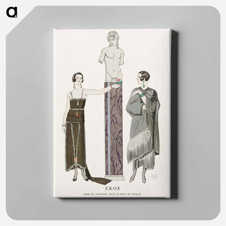 アートパネル-Eros / Robe et manteau, pour le soir, de Worth - ジョージ バービエ Canvas.