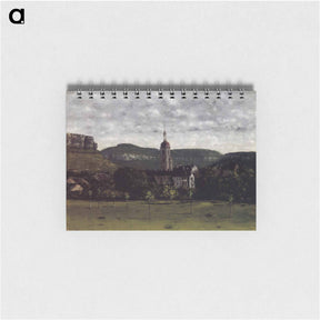 アートメモ帳-View of Ornans and Its Church Steeple - ギュスターヴ クールベ Memo.