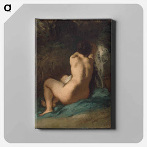 アートパネル-Seated Nude - ジャン フランソワ ミレー Canvas.
