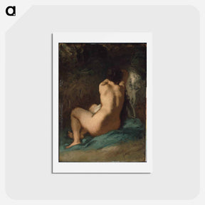 アートポストカード-Seated Nude - ジャン フランソワ ミレー Postcard.