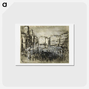 アートポストカード-The Puerta del Sol, Madrid
 - ジョセフ ペネル Postcard.
