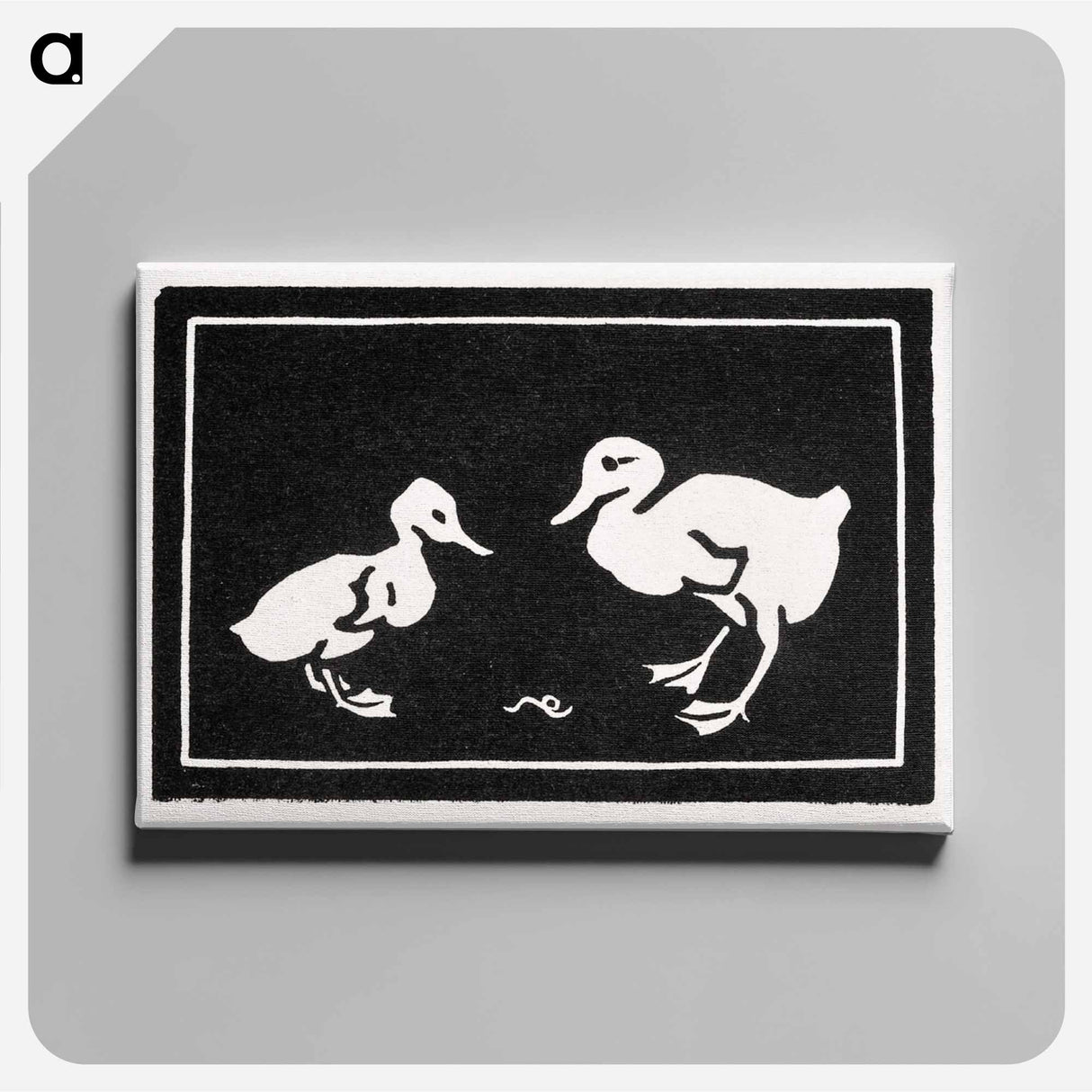 Two ducklings - ユリー デ フラーハ Canvas.