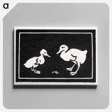 Two ducklings - ユリー デ フラーハ Canvas.