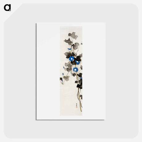 アートポストカード-Morning glories - 神坂 雪佳 Postcard.