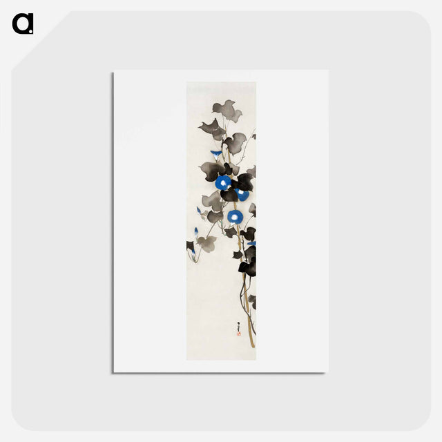アートポストカード-Morning glories - 神坂 雪佳 Postcard.