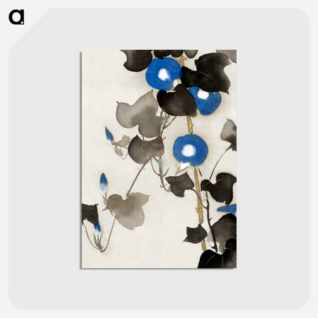 アートポストカード-Morning glories - 神坂 雪佳 Postcard.
