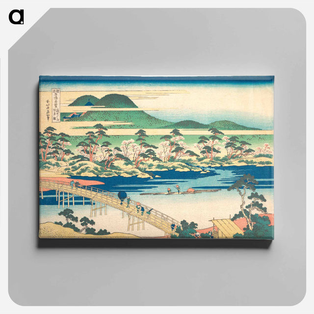アートパネル-Togetsu Bridge at Arashiyama in Yamashiro - 葛飾 北斎 Canvas.