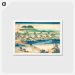 アートポストカード-Togetsu Bridge at Arashiyama in Yamashiro - 葛飾 北斎 Postcard.
