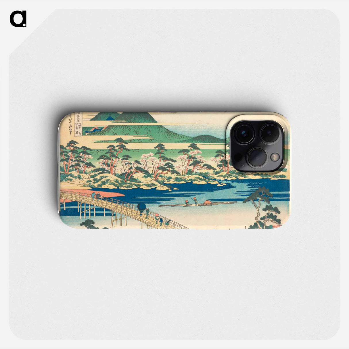 Togetsu Bridge at Arashiyama in Yamashiro - 葛飾 北斎 Phone Case.