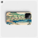 Togetsu Bridge at Arashiyama in Yamashiro - 葛飾 北斎 Phone Case.