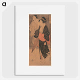 Couple in an Evening Shower - 喜多川 歌麿 Poster.