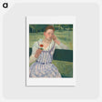 アートポストカード-Woman with a Red Zinnia - メアリー カサット Postcard.