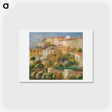 アートポストカード-Houses on a Hill - ピエール オーギュスト ルノワール Postcard.
