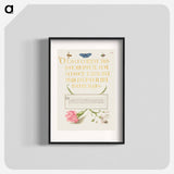 アートポスター-Insects, Carnation, and Judas Tree
 - 書道のお手本 Poster.
