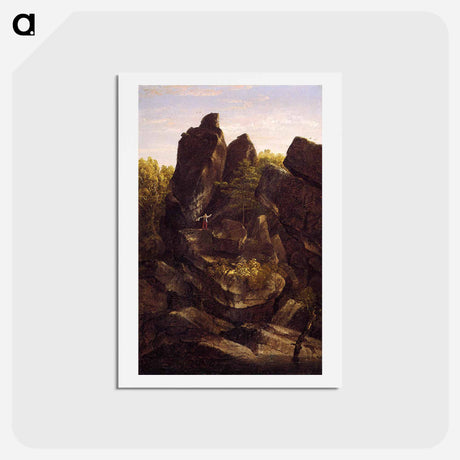 アートポストカード-A Rocky Glen (In the Shawangunks) - トーマス コール Postcard.
