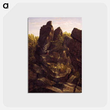 アートポストカード-A Rocky Glen (In the Shawangunks) - トーマス コール Postcard.