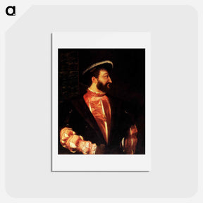 アートポストカード-Portrait of Francis I - ティツィアーノ ヴェチェッリオ Postcard.