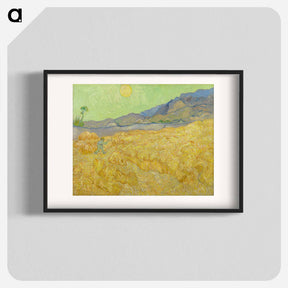 アートポスター-Wheatfield with a reaper - フィンセント ファン ゴッホ Poster.