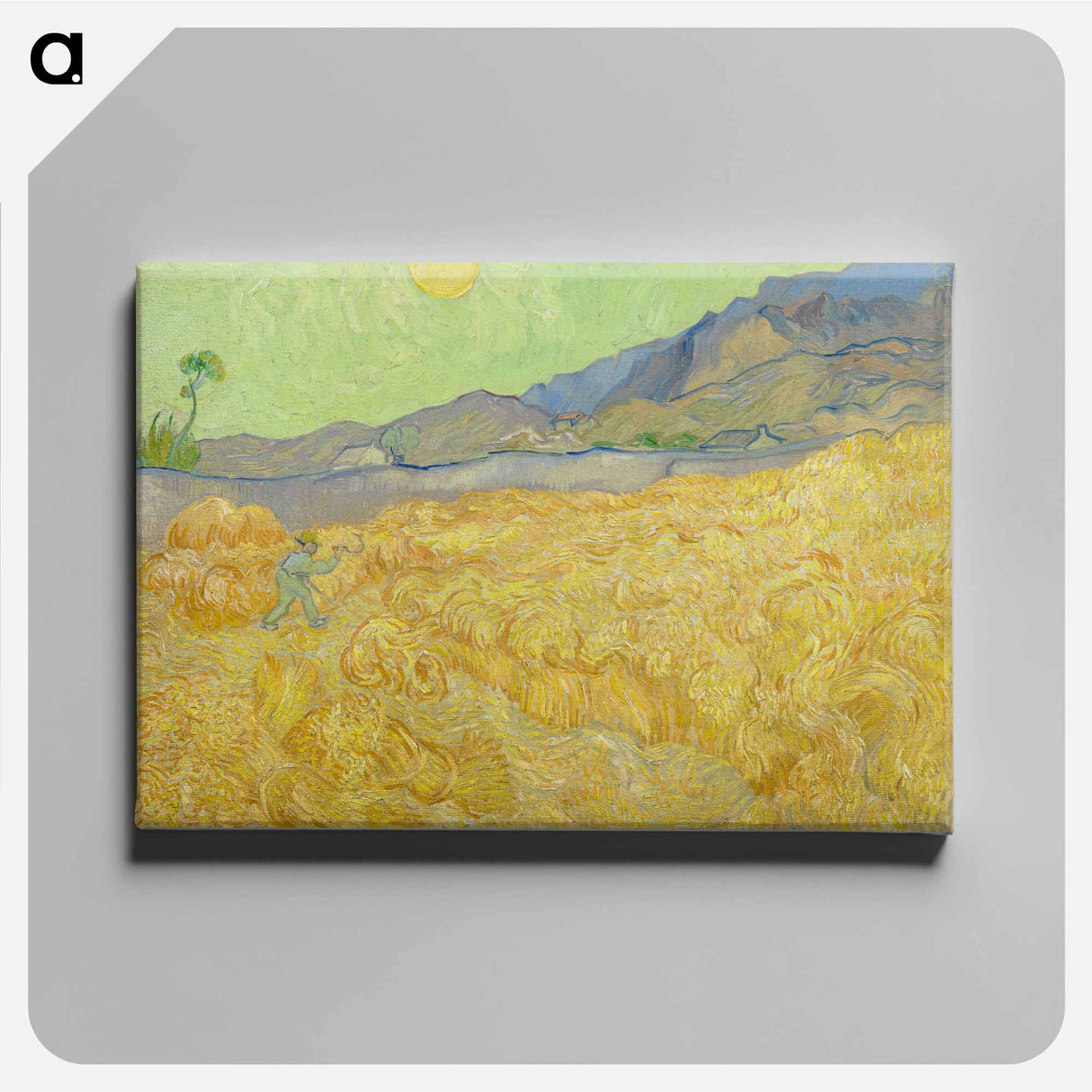 Wheatfield with a Reaper - Vincent van Gogh Canvas.