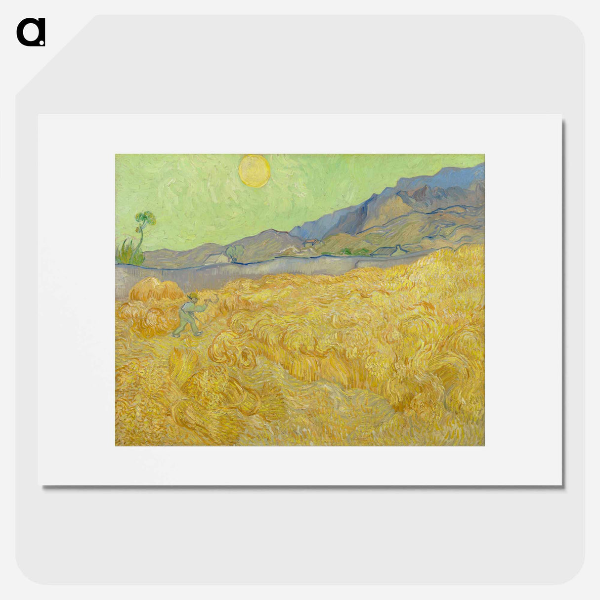 Wheatfield with a reaper - Vincent van Gogh Poster.