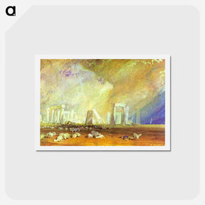 アートポストカード-Stonehenge - ウィリアム ターナー Postcard.