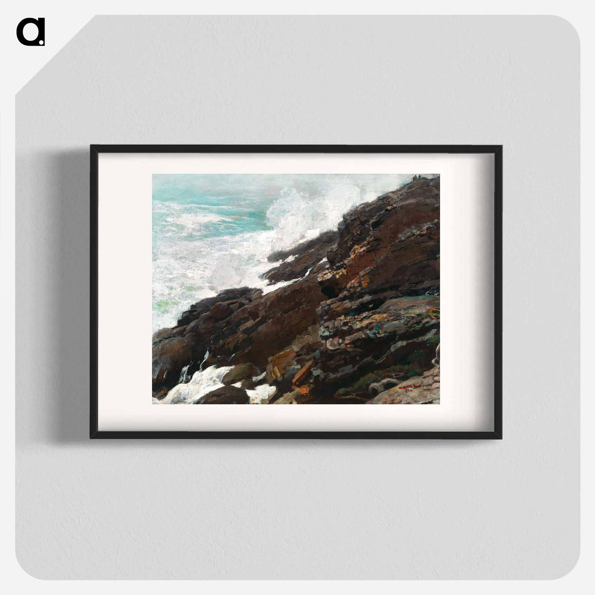 High Cliff, Coast of Maine - Winslow Homer Poster.