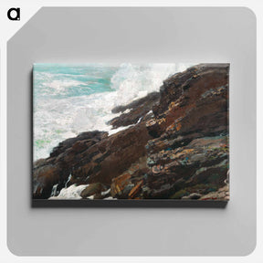 アートパネル-High Cliff, Coast of Maine - ウィンスロー ホーマー Canvas.