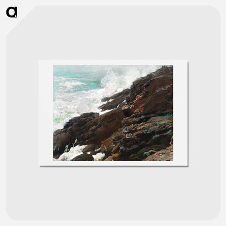 アートポストカード-High Cliff, Coast of Maine - ウィンスロー ホーマー Postcard.