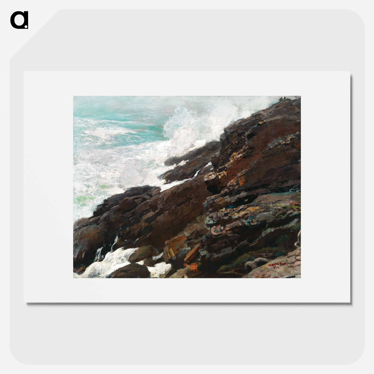 High Cliff, Coast of Maine - Winslow Homer Poster.