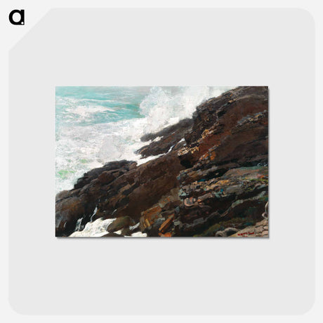 アートポストカード-High Cliff, Coast of Maine - ウィンスロー ホーマー Postcard.