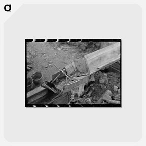 アートポストカード-Gold Mining Sluice, Two Bit Creek
 - ラッセル リー Postcard.