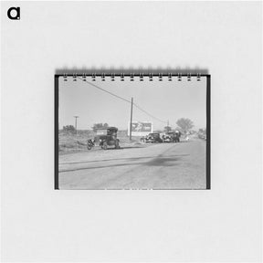 アートメモ帳-Three carloads of Mexicans headed for the Imperial Valley to harvest peas - ドロテア ラング Memo.