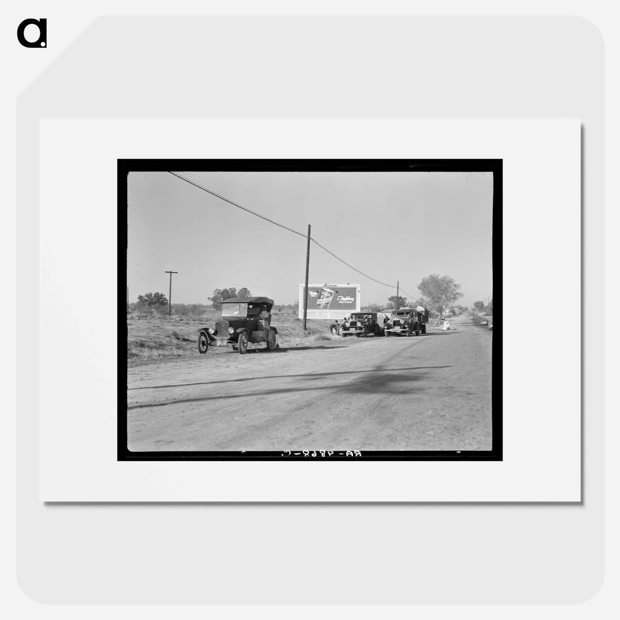 Three carloads of Mexicans headed for the Imperial Valley to harvest peas - Dorothea Lange Poster.