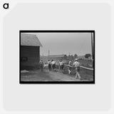 アートポストカード-Fighting a Grass Fire
 - ラッセル リー Postcard.