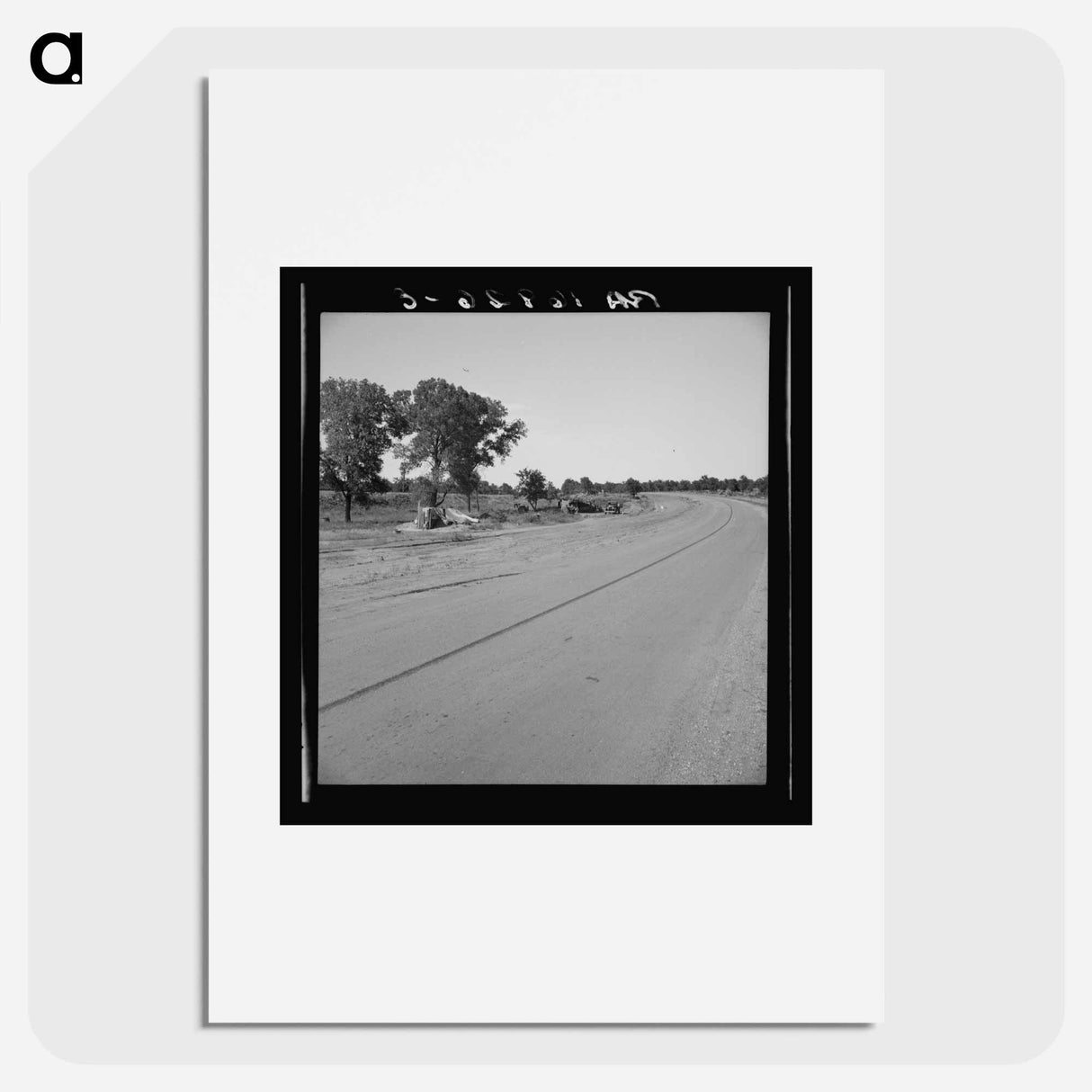 Family camped on US Highway 63. Cache County, Oklahoma. - Dorothea Lange Poster.