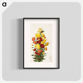 アートポスター-Yellow and Red Chrysanthemums
 - ボストン公共図書館 Poster.