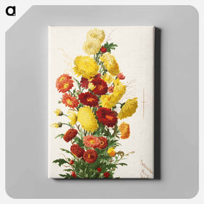 アートパネル-Yellow and Red Chrysanthemums
 - ボストン公共図書館 Canvas.