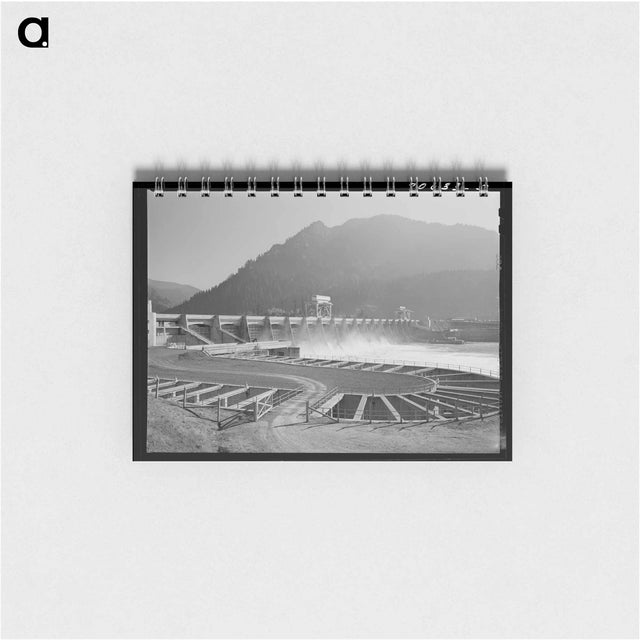 アートメモ帳-Bonneville Dam and Fish Ladders
 - ラッセル リー Memo.