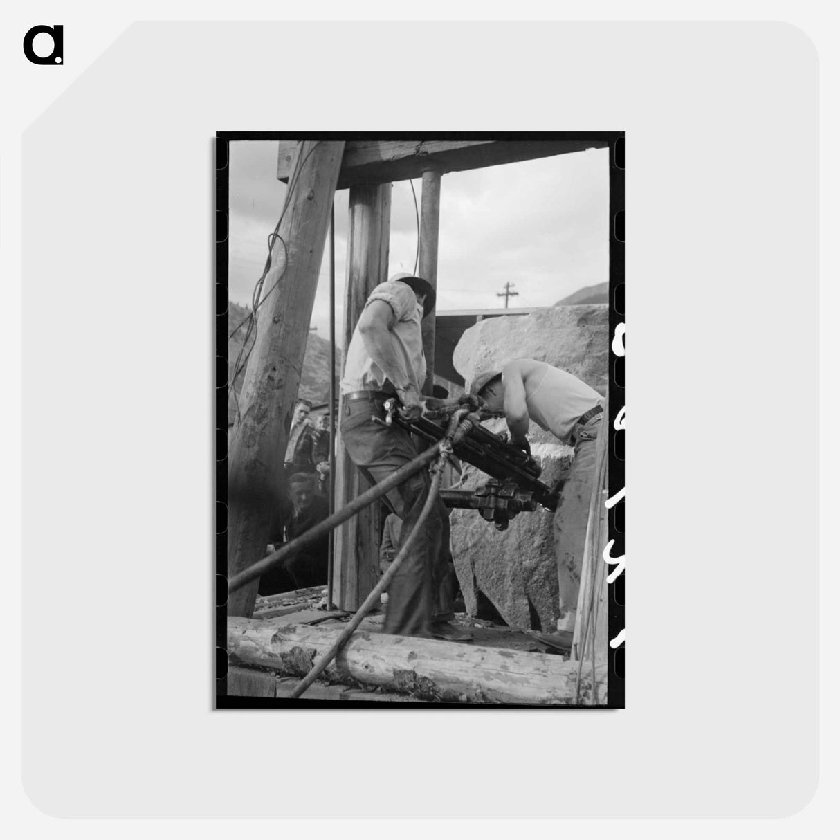 アートポストカード-Miners' Power Drill Contest
 - ラッセル リー Postcard.