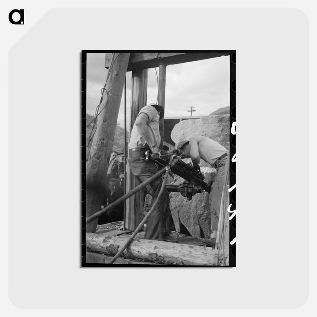 アートポストカード-Miners' Power Drill Contest
 - ラッセル リー Postcard.