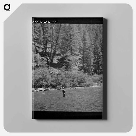 アートパネル-Fishing in the Salmon River
 - ラッセル リー Canvas.