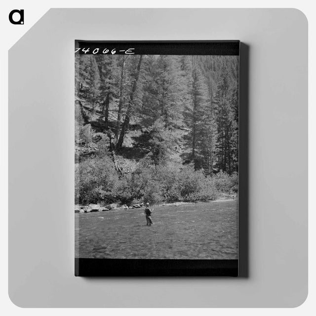 アートパネル-Fishing in the Salmon River
 - ラッセル リー Canvas.