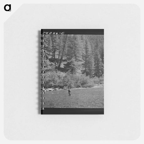 アートメモ帳-Fishing in the Salmon River
 - ラッセル リー Memo.