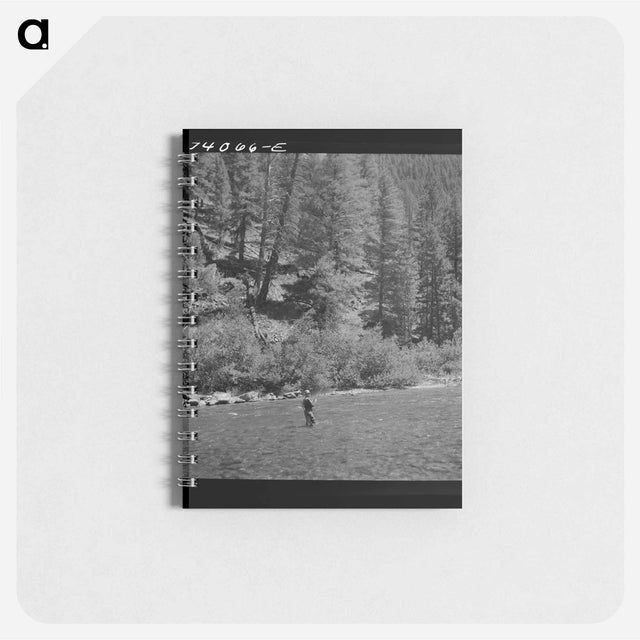 アートメモ帳-Fishing in the Salmon River
 - ラッセル リー Memo.
