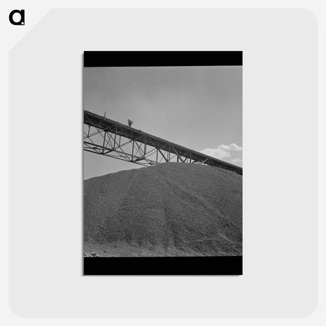 アートポストカード-Shasta Dam Gravel Pile
 - ラッセル リー Postcard.
