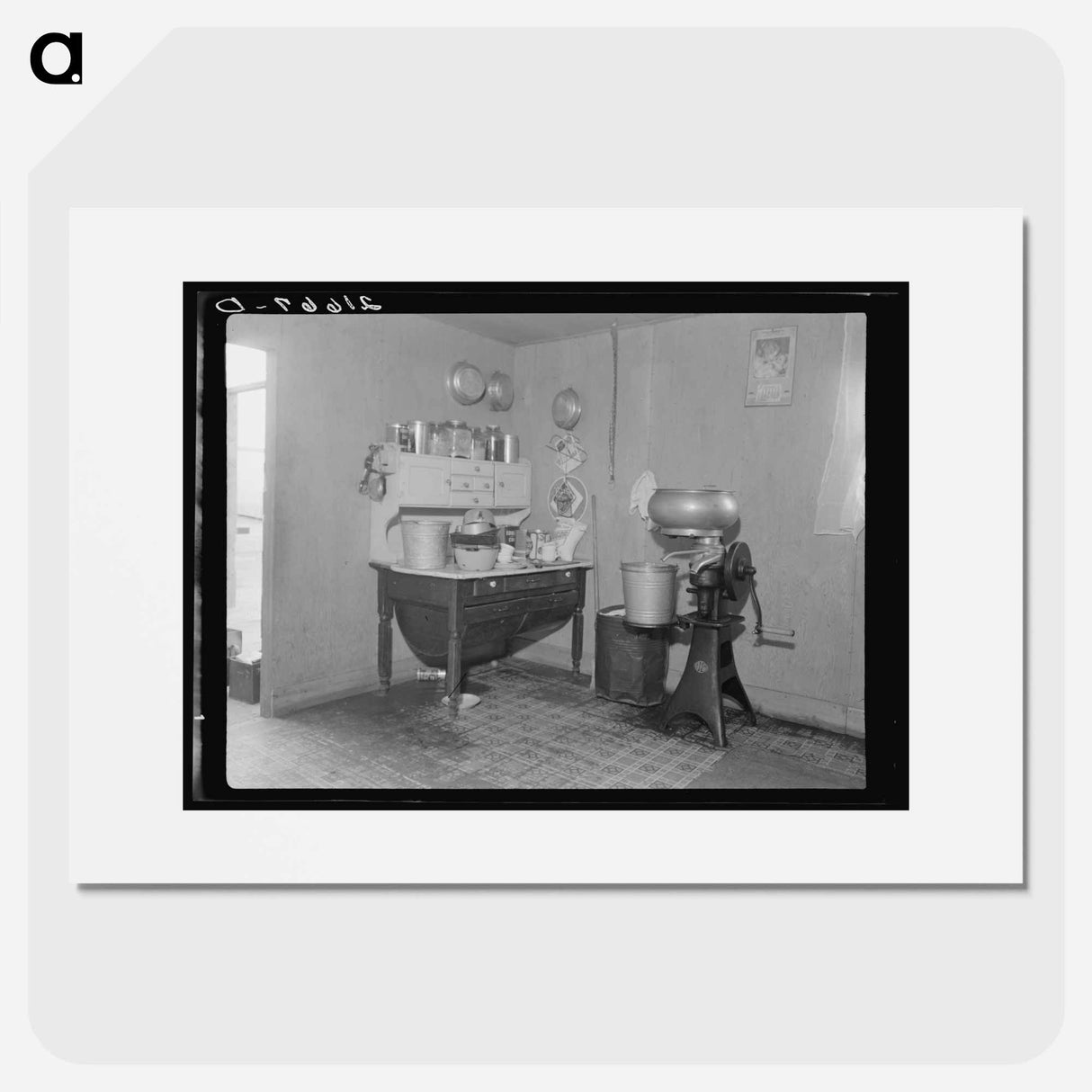 Corner of one-room cabin belonging to farmer starting in cut-over area - Dorothea Lange Poster.