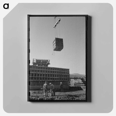 アートパネル-Pouring Concrete at Shasta Dam
 - ラッセル リー Canvas.